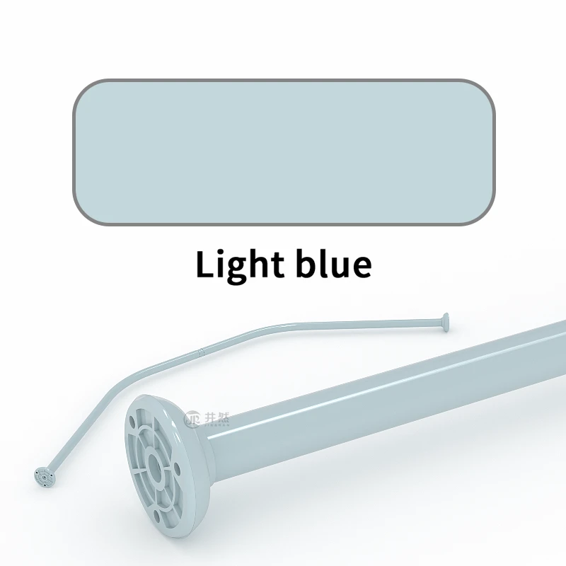 Light Blue Aluminum Shower Curtain Rod Light Blue Aluminum Shower Curtain Rod
